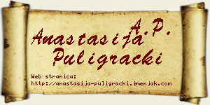 Anastasija Puligrački vizit kartica